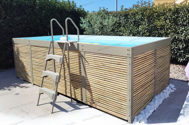 Foto clienti 0 - Piscina Laghetto fuori terra rivestita in Bambù ANTEA<sup>®</sup> 5,12 x 2,12 h.1,26 m
