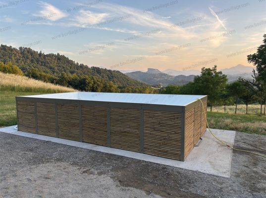 Foto clienti 0 - Piscina Laghetto fuori terra rivestita in Bambù ANTEA<sup>®</sup> 4,12 x 2,12 h.1,26 m