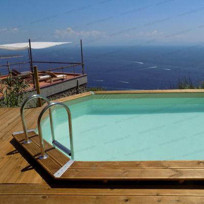 Foto clienti 1 - Piscina in legno ottagonale NorthWood 550 - 5,50 x 3,55 x h.1,20 m