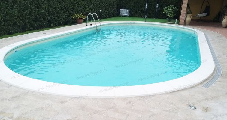 Progetti realizzati 1 - Piscina interrata OLIVIA 1100 - 11,00 x 5,00 x h 1,50 m
