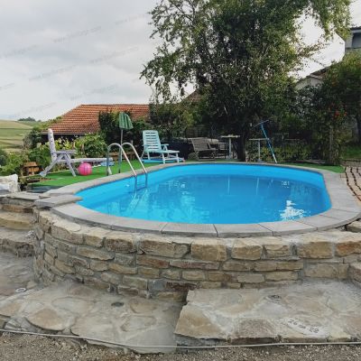 Progetti realizzati 6 - Piscina interrata OLIVIA 600 - 6,00 x 3,20 x h 1,50 m