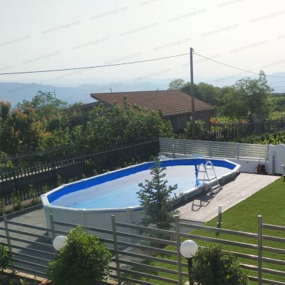 Foto clienti 0 - Piscina fuori terra STEEL White - 7,30 x 3,65 x h.1,32 m