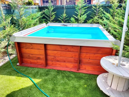 Foto clienti 2 - Piscina in legno NaturalWood PISTOCHE - 2,26 x 2,26 x h.0,63 m