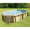 Piscina in legno ottagonale NorthWood 610 - 6,10 x 4,00 h1,30 m - Liner GREY