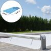 Copertura di sicurezza AERO a tapparella fuori acqua per piscina rettangolare 10 x 4 m con scala romana raggio 1,5