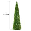 Albero di Natale a Cono con luci LED h 2,40 m