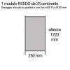 Sezione RIGIDA da 25 cm h. 1.22 m