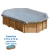 Copertura invernale 5,75 x 3,75 m per piscina ottagonale allungata in legno Gre 5,35 x 3,35 m