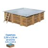Copertura invernale 2,50 x 2,50 m per piscina quadrata in legno Gre di 2,25 x 2,25 m