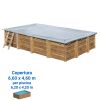 Copertura invernale 6,60 x 4,60 m per piscina rettangolare in legno Gre di 6,20 x 4,20 m