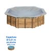Copertura invernale Ø 5,51 m per piscina ottagonale in legno Gre di Ø 5,11 m