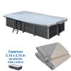 Copertura invernale 5,16 x 3,76 m per piscina in legno composito rettangolare WPC WOOD di 4,66 x 3,26 m