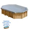 Copertura invernale 5,91 x 3,91 m per piscina ottagonale allungata in legno Gre 5,51 x 3,51 m