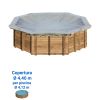 Copertura invernale Ø 4,40 m per piscina ottagonale in legno Gre di Ø 4,12 m