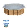 Copertura invernale Ø 3,25 m per piscina ottagonale in legno Gre di Ø 2,95 m