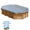 Copertura invernale 8,92 x 4,95 m per piscina ottagonale allungata in legno Gre 8,52 x 4,55 m