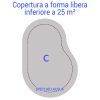 Copertura Invernale per piscina GEOCOVER 240 gr/m² con occhielli e corda - Forma libera INFERIORE a 25 m²