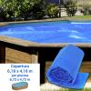 Copertura Isotermica a bolle 6,18 x 4,18 m per piscine in legno Gre 6,72 x 4,72 m