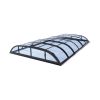 Copertura telescopica per piscina DALLAS CLEAR A - misure interne 3,63 x 6,35 m, colore finitura: ANTRACITE