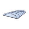 Copertura telescopica per piscina DALLAS CLEAR A - misure interne 3,63 x 6,35 m, colore finitura: ELOX