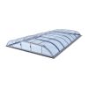 Copertura telescopica per piscina DALLAS CLEAR B - misure interne 4,62 x 8,50 m, colore finitura: ELOX