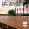 Con Kit di installazione su cemento/suolo forabile (POSA C con viti a vista)