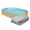 Liner di ricambio per piscina in legno NORTHWOOD ottagonale - 5,50 x 3,55 x h.1,20 m GRIGIO - spessore 0,75 mm