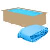 Liner di ricambio colore AZZURRO spessore 0,75 mm - per piscina in legno GRE rettangolare 4,20 x 2,70 x h 1,17 m