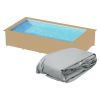 Liner di ricambio per piscina in legno rettangolare - 6.00 x 2.50 x h 1.33 m GRIGIO - spessore 0,75 mm