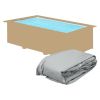 Liner di ricambio per piscina in legno NORTHWOOD rettangolare - 4,50 x 2,50 x h. 1,40 m GRIGIO - spessore 0,75 mm