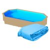 Liner di ricambio per piscina in legno ottagonale - 8,43 x 4,89 x h 1,33 m AZZURRO - spessore 0,75 mm