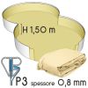 Liner per piscina a forma di otto 9,20 x 6,00 h.1,50 m SABBIA - attacco P3 - spessore 0,80 mm