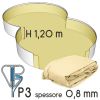 Liner per piscina a forma di otto 9,20 x 6,00 h.1,20 m SABBIA - attacco P3 - spessore 0,80 mm