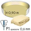 Liner per piscina a forma circolare Ø 3,50 x h. 0,90 m SABBIA - attacco P1 - spessore 0,60 mm