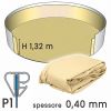 Liner per piscine circolari in lamiera di acciaio Ø 3,50 X h. 1,32 - colore SABBIA- spessore 0,40 mm