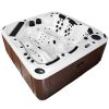 Vasca Idromassaggio RICHMOND 6 posti 2,40 x 2,40 h 0,93 m con pannellatura esterna cioccolato e acrilico bianco