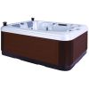 Vasca Idromassaggio ATLANTA 3 posti 2,10 x 1,56 h 0,80 m con pannellatura esterna cioccolato e acrilico perla opaco