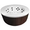 Vasca Idromassaggio a sfioro MALIBU Ø 2,40 h 1,00 m con pannellatura esterna cioccolato e acrilico perla lucido