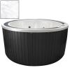 Vasca Idromassaggio a sfioro AUSTIN con pannellatura esterna nera e acrilico bianco marmorizzato