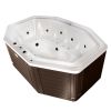 Vasca Idromassaggio a sfioro HOLLISTER con pannellatura esterna cioccolato e acrilico bianco