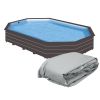 Liner Grigio per piscine Gre in legno composito WPC WOOD ottagonale allungata - 5,24 x 3,86 x h.1,24 m - Sistema Hung (P3)