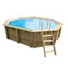 Piscina in legno ottagonale NorthWood 300 - 3,00 x 4,00 h1,20 m - Liner BLUE