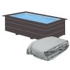 Liner Grigio per piscine Gre in legno composito WPC WOOD rettangolare 3,26 x 1,86 x h.0,96 m - Sistema Hung (P3)