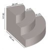Scala interna MONZA  1,50 x 1,50 h 0,90 m a 3 gradini, per posa sotto liner