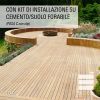 Con Kit di installazione su cemento/suolo forabile (POSA C con posa a clip)