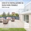 Con Kit di installazione su suolo non forabile (POSA G con clip)