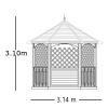 Gazebo in legno Winchester GRANDE 3,14 x 2,72 x h 3,10 m