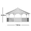 Gazebo in legno Wagner GRANDE 7,24 x 6,88 x h 4,20 m