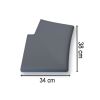 Bordo ANGOLO SINISTRO SCALA ROMANA 34 x 38 cm Grigio liscio per piscina