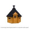 Casetta in legno ARMONIA da giardino Ø 3,4 x h 3,3 m SENZA BARBECUE